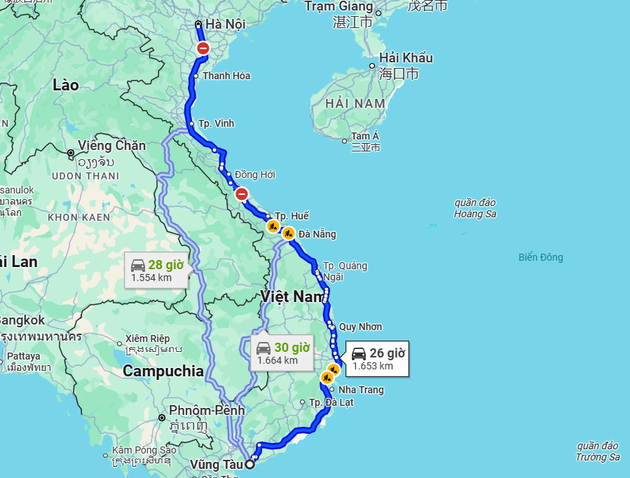 xe khách vũng tàu đi bến xe nước ngầm hà nội