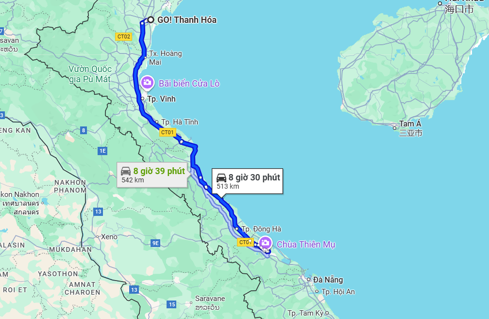 xe khách bigc thanh hóa đi huế