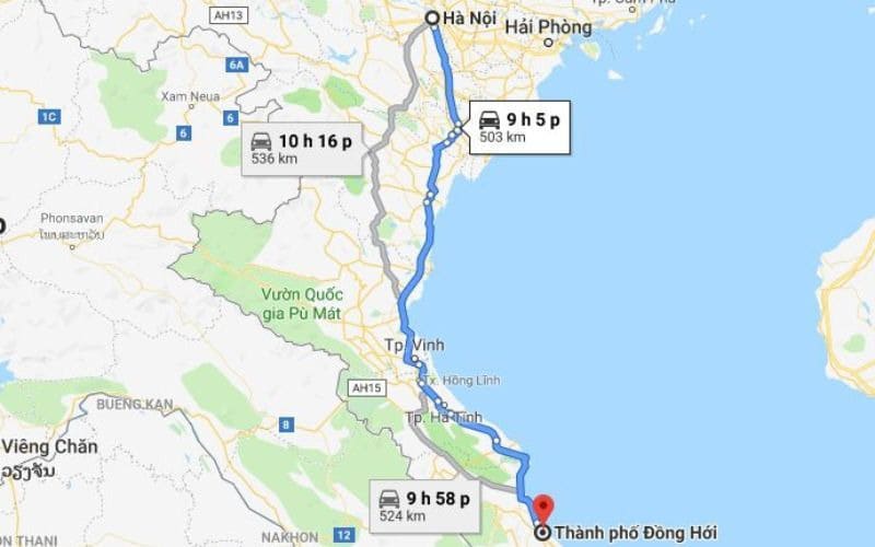 Từ Hà Nội đến Quảng Bình bao nhiêu km 1